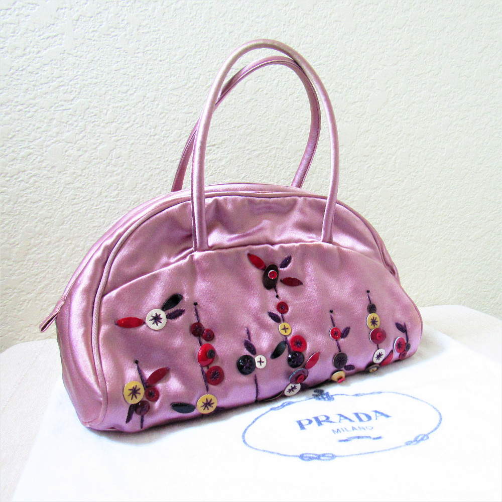• 100% Authentic Vintage PRADA Satin Handbag • - Picture 1 of 7